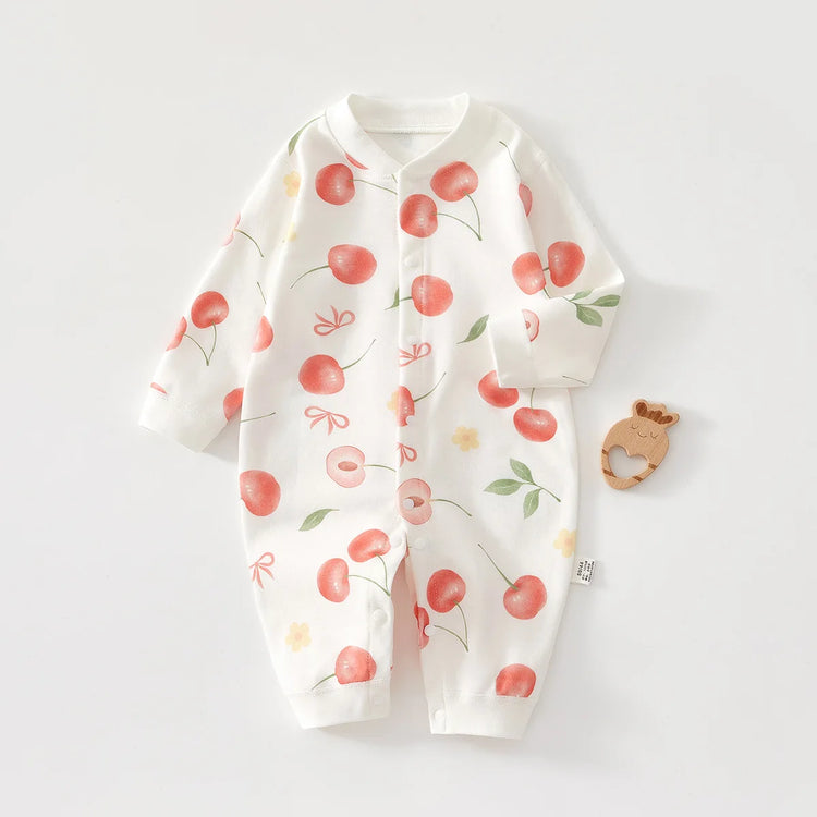 0-12 Months Baby Jumpsuits, 100% Cotton Long Sleeve Clothes, Soft Newborn Rompers for Girls & Boys.