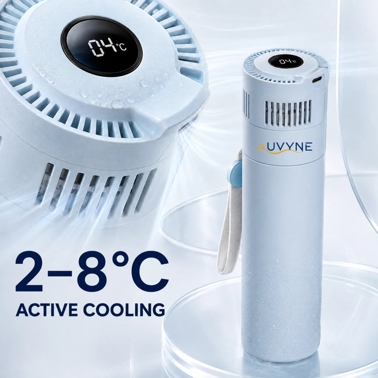 Portable Insulin Cooler 2-8°C USB-C Medicine Refrigerator for Travel, Medication Cooling Cup with Digital Display