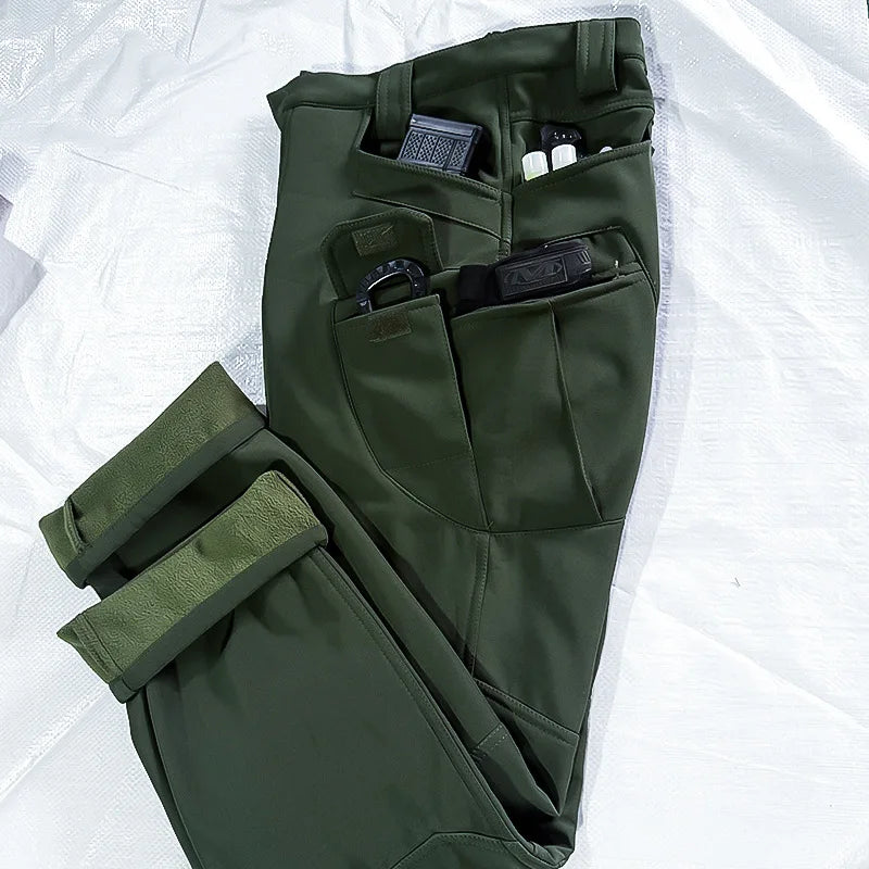 Men's-Slim-Fit-Tactical-Work-Pants-with-Multiple-Pockets,-Windproof-and-Waterproof,-Suitable-for-Winter-Outdoor-Hiking-Pants