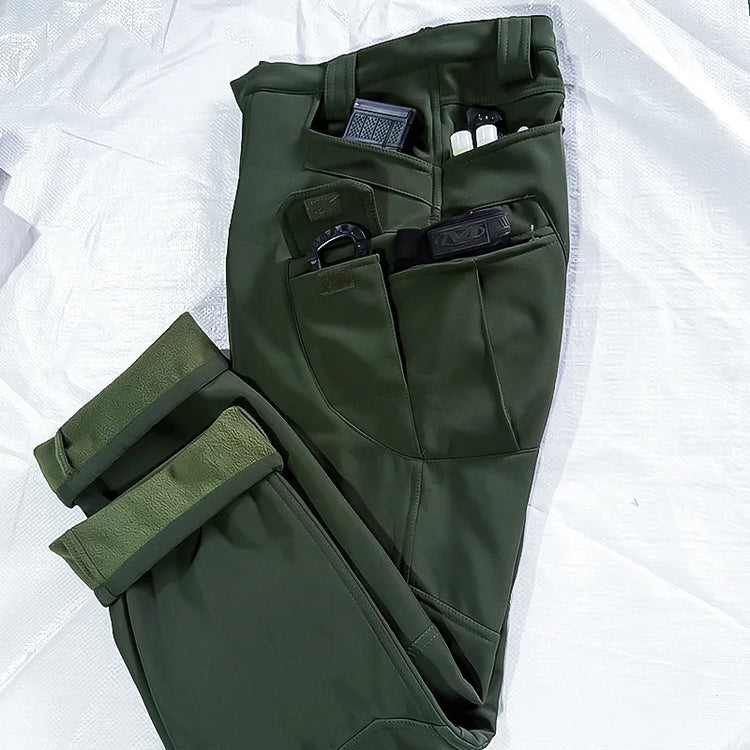 Men's-Slim-Fit-Tactical-Work-Pants-with-Multiple-Pockets,-Windproof-and-Waterproof,-Suitable-for-Winter-Outdoor-Hiking-Pants
