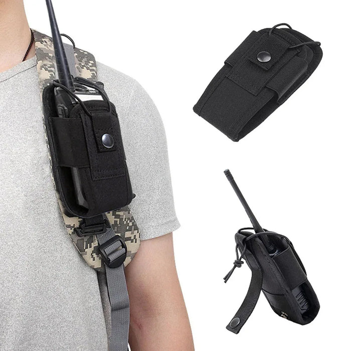 Tactical Walkie-Talkie Bag Radio Case Intercom Universal Pouch for Duty Belt Radio Holster Tactical Hunting Camping Adventure