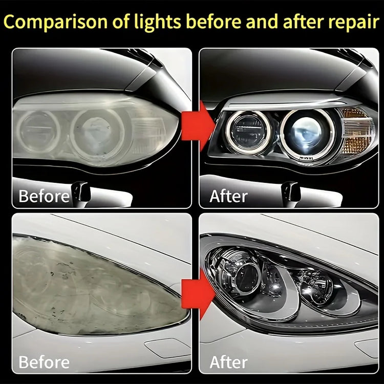 Car Headlight Restoration Polishing Kits Headlamp Scratch Remover Repair Cleaning Paste Remove Oxidation Headlight Polish Liquid