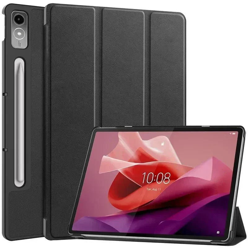 For Lenovo tab P12 12.7 2023 Case Magnetic Tri-Folding PU Leather Stand Tablet Cover for Xiaoxin Pad Pro 12.7 12 7 inch TB371FC