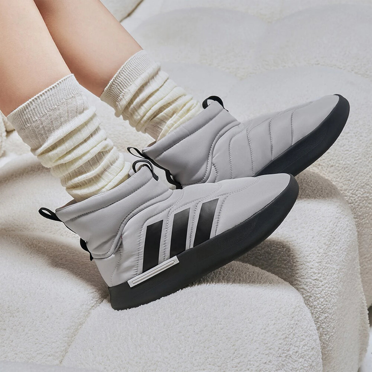 Adidas Official Genuine New Unisex Soft Warm Fashion Cotton Shoes JR0071