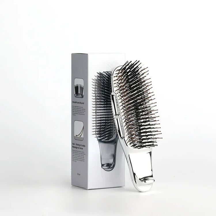 Japanese Premium Head Massager Scalp Brush Hair Massager Shampoo Brush Wet Plastic Detangling Brush Hair Cleaning Comb Rose Gold