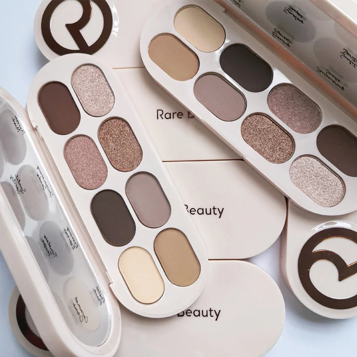 New Rare Beauty Shimmer Matte Neutral Nude Eyeshadow Plate Long Lasting Waterproof Daily Eye Shadow Makeup Cosmetics for Woman