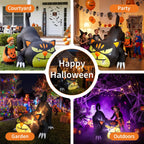 7ft Lighted Halloween Inflatable Black Cat Waterproof LED Outdoor Yard Decor for Garden Lawn and Trick or Treat Events Blow Up Holiday Party Spooky Night Display Prop Supplies