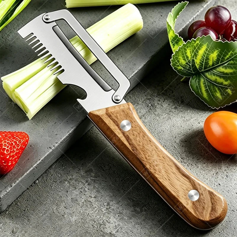 Kitchen Peeler Knife Fruits Vegetables Slicing Stainless Steel Cutting Knife for Peeling Bottle Opener Kitchen-Specific Tool