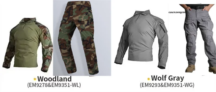 Tactical E3  Uniform Sets NEW Mens Camouflage Suits Outdoor Hunting Shirt Pants Tops Duty Cargo Trouser AOR1