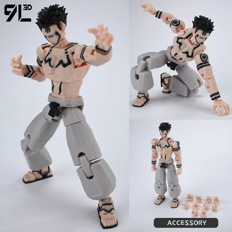 9L3D Printed Anime Jujutsu Kaisen Sukuna Yuji Yuta Satoru Gojo Lucky Dummy 13 Movable Shapeshift Action Figures Mannequin Toys