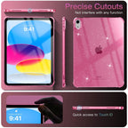 For iPad 11th 10th 9th 8th Generation Air Mini Pro 8.3 9.7 10.2 10.9 11 Shimmering Glittering Soft Silicone Case Airbag Shell