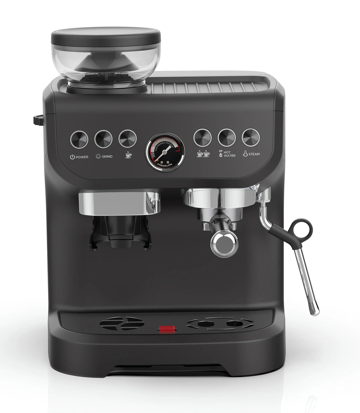 220V Semi Automatic Espresso Coffee Machine  with Grinder Milk Frother Hot Water Electric Coffee Maker 15bar for Home cafe Latte