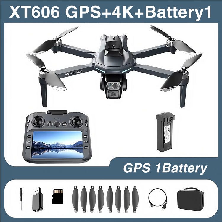 XT606 MAX 3 battery Drone 4k 8K HD Professional Camera FPV Wish Screen Drone 360° Obstacle Avoidance Quadcopter Toys Dron gifts
