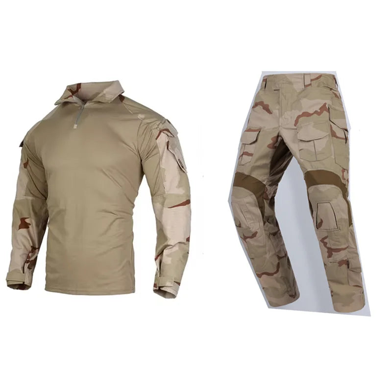 Tactical E3  Uniform Sets NEW Mens Camouflage Suits Outdoor Hunting Shirt Pants Tops Duty Cargo Trouser AOR1