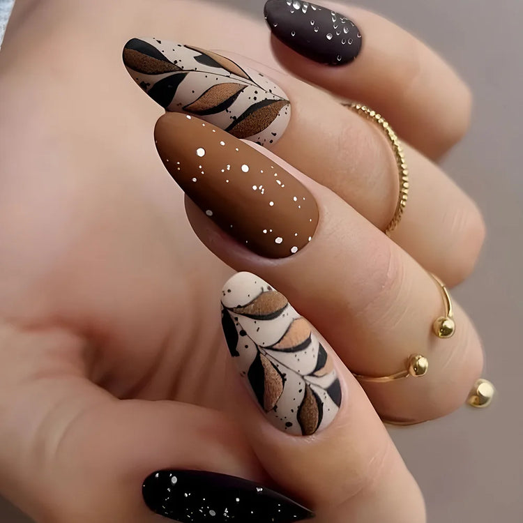 24Pcs French False Nails Almond Fake Nails with Glue Press on White Edge Design Wearable Simple Ins Pink Stiletto Nail Tips