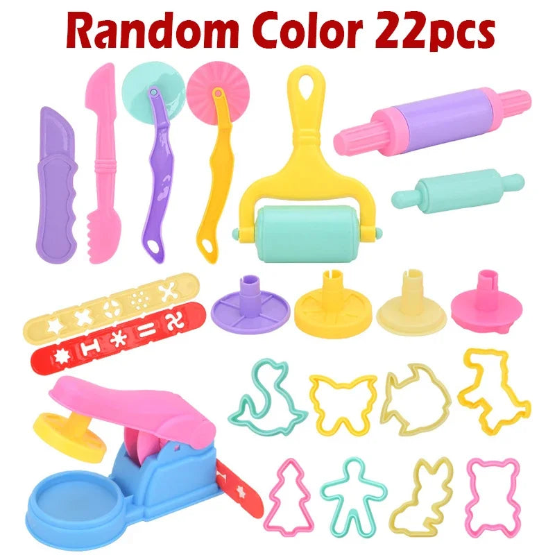 Modeling Clay Accessories Creative 3D Plasticine Mold DIY Play Dough Noodle Tool Kit Plastic Set Knife Mold Kids Educational Toy