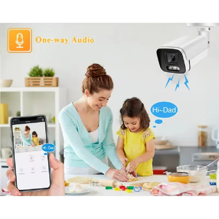 2026 NEW 4K 8MP 4MP IP Camera Outdoor Metal Bullet CCTV Home Security Camera with Audio AHD H.265 Onvif Color Night Vision