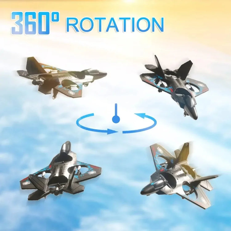 2.4G L0712 High - Performance RC Plane: Gravity - Sensing EPP Foam Fighter Glider Helicopter with Light, Ideal Gift for Boys