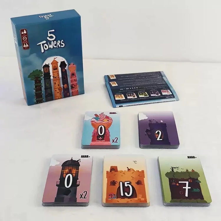 5 Towers Abstract Strategy Stacking Tower Puzzle Board Game Leisure gathering Chinese-English version