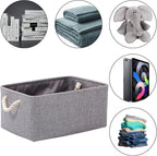 Foldable Storage Basket with Handle Rectangular Desktop Storage Box Home Supplies Underwear Socks Baby Toys Storage Bag