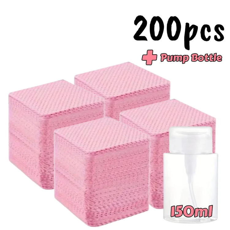 20/600pcs Lint-Free Nail Wipes Gel Cleansing Tissues Aluminum-Free Nail Polish Remover Pads for NaiArt Beauty Cleaning Care Tool