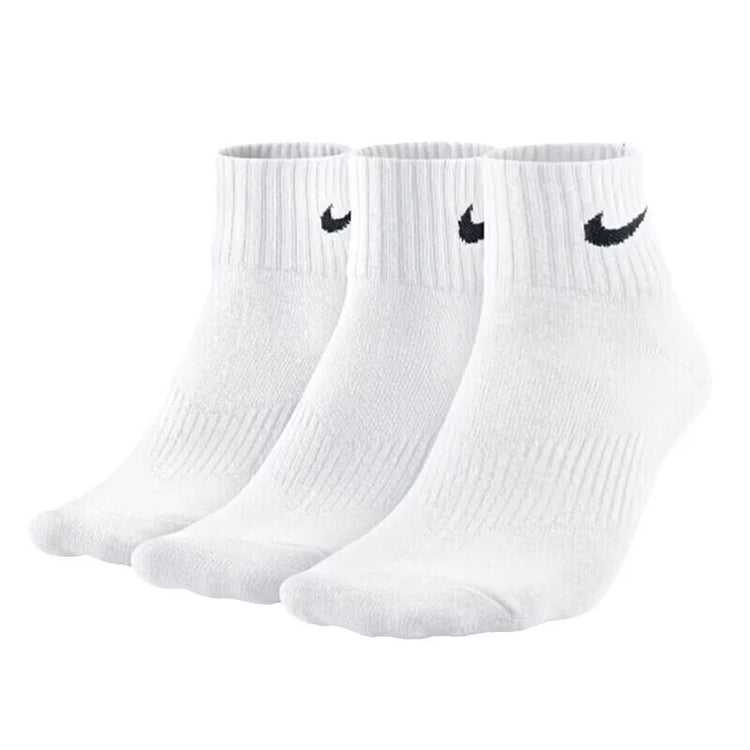 Nike Casual Cushioned Mid-Cut Basketball Socks Unisex Combo Pack White SX7667-100