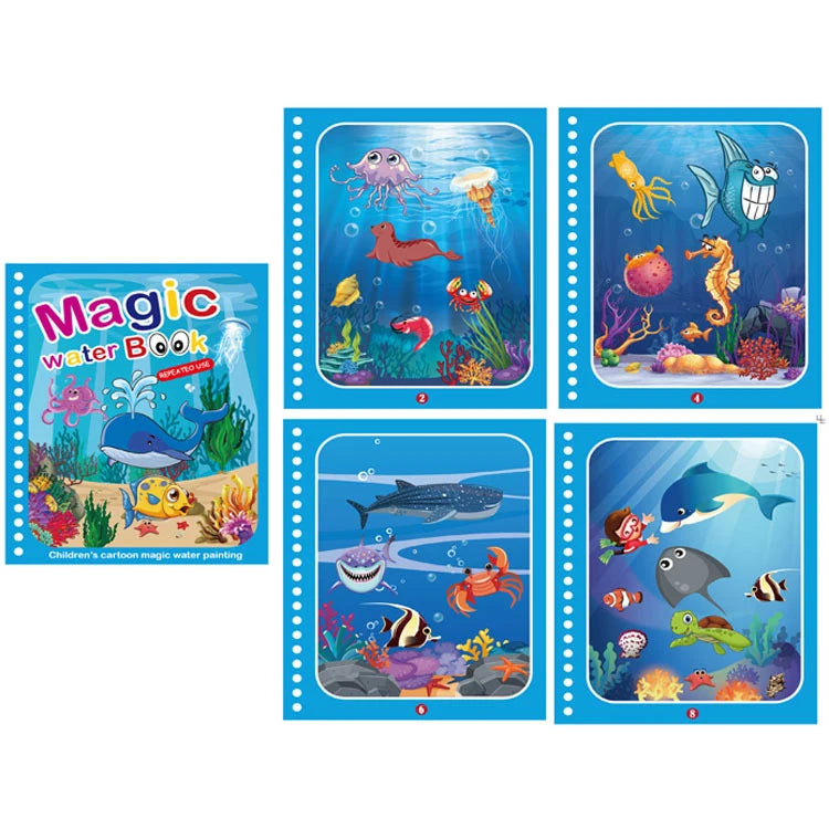 NEW Magic Water Drawing Books Coloring Books Painting Toys for Birthday Christmas New Year Gift for Boys and Girls