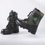 Lace Up Waterproof Outdoor Shoes Breathable Canvas Camouflage Tactical Combat Desert Ankle Boots Men Boots