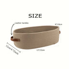 Oval Woven Bathroom Storage Basket, Multifunctional Desktop Organizer, Toilet Paper Holder, Toy Storage Basket  Basket Storage