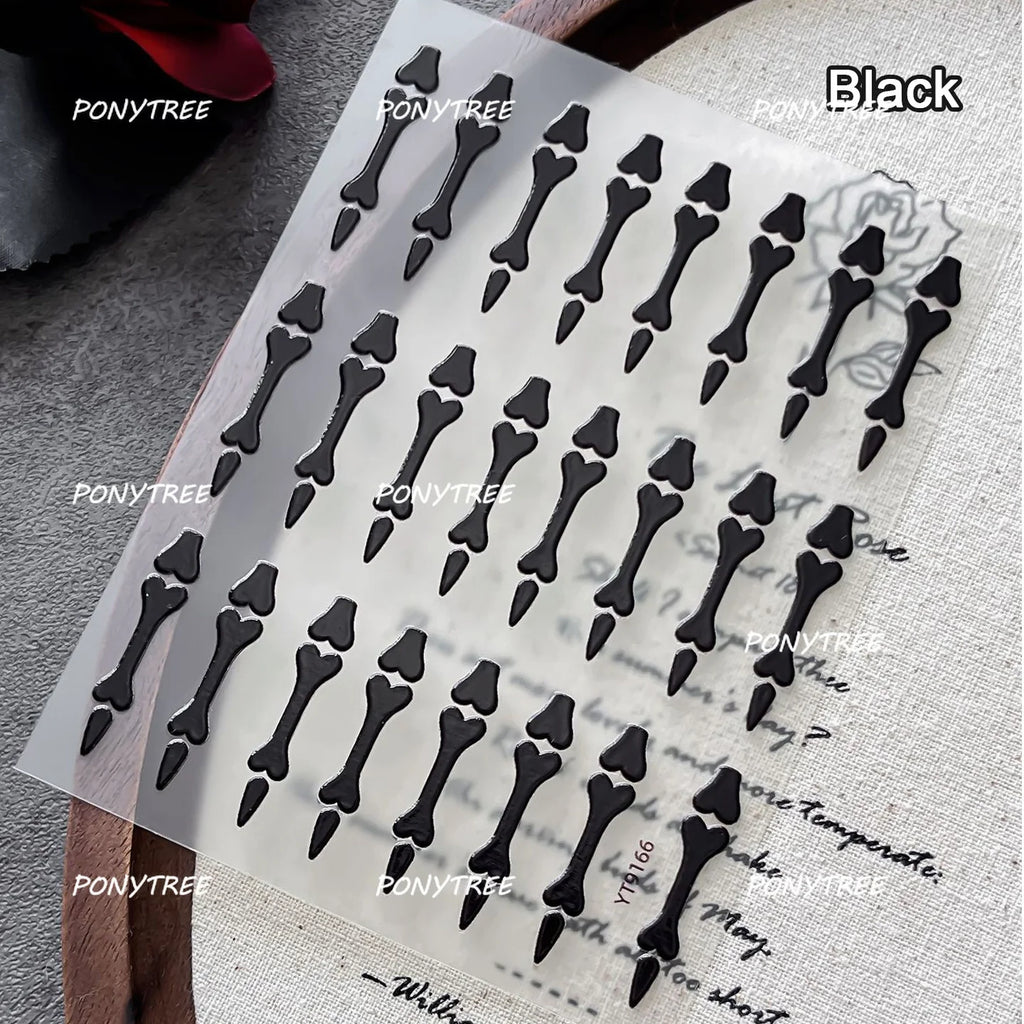 Wicked Pumpkin Expression Horror Face Dark Halloween Metallic Flat Cute Spooky Adhesive Nail Charms Art Sticker Manicure Decals