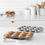 6/12 Cups Square Cupcake Pan Muffin Tray Cupcake Mold Muffin Pan Carbon Steel Baking Pan Non Stick Bakeware For Kitchen Oven