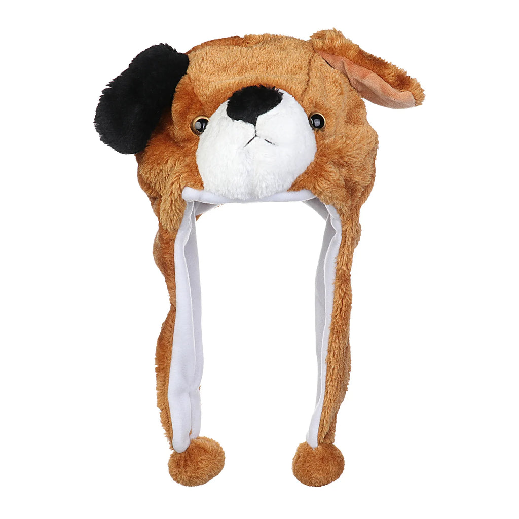 Fashionable Children's Winter Hat Plush Tiger Head Design Scarf Neck Protection Halloween Performance Cap Kids Warm Cozy Hat