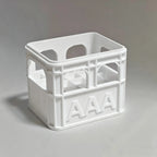 3D Printed Beer Crate Style Stackable Battery Storage Box, AA and AAA Sizes, 18650 21700 9V.