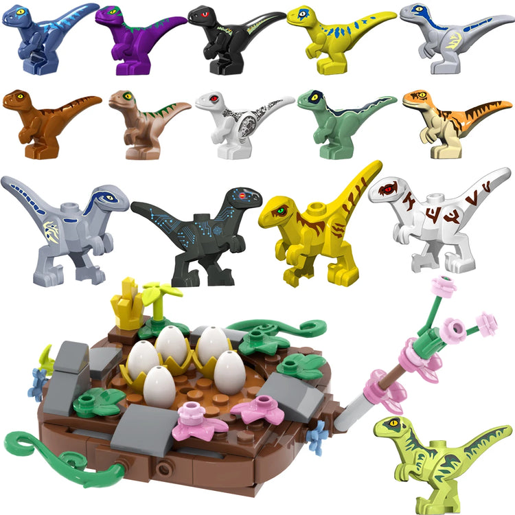 Jurassic Dinosaur Nest Baby Building Blocks Toys Collection Souvenir Gift Birthday Jurassic Rex Raptor