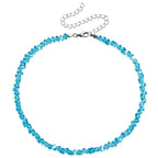 Transparent Crystal Irregular Beaded Choker Necklace for Women Korean Collarbone Clavicle Chain on the Neck Collar Jewelry