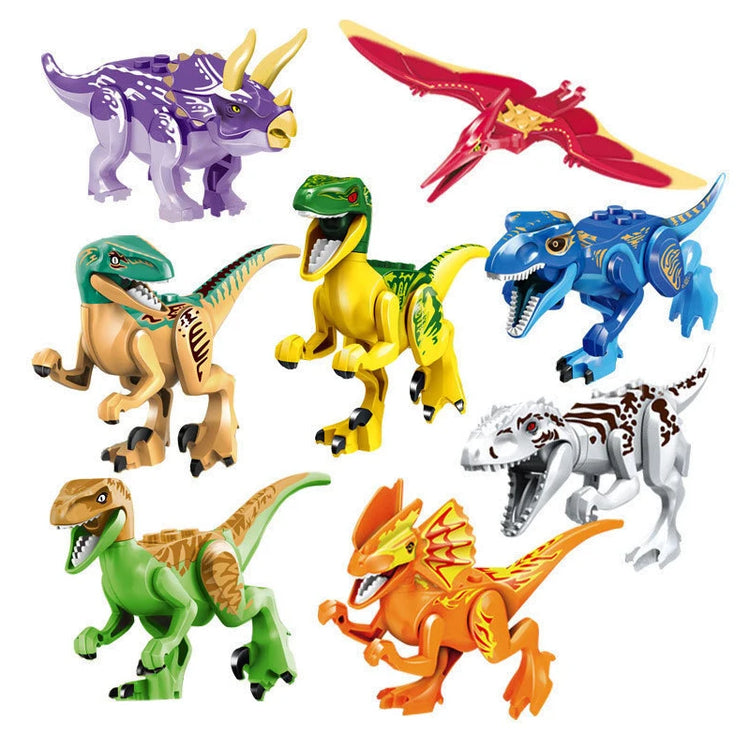 Jurassic Dinosaurs Spinosaurus Brick Figure Multiple Color Versions Articulated Limbs Collectible Dinosaur Toy Educational Toy