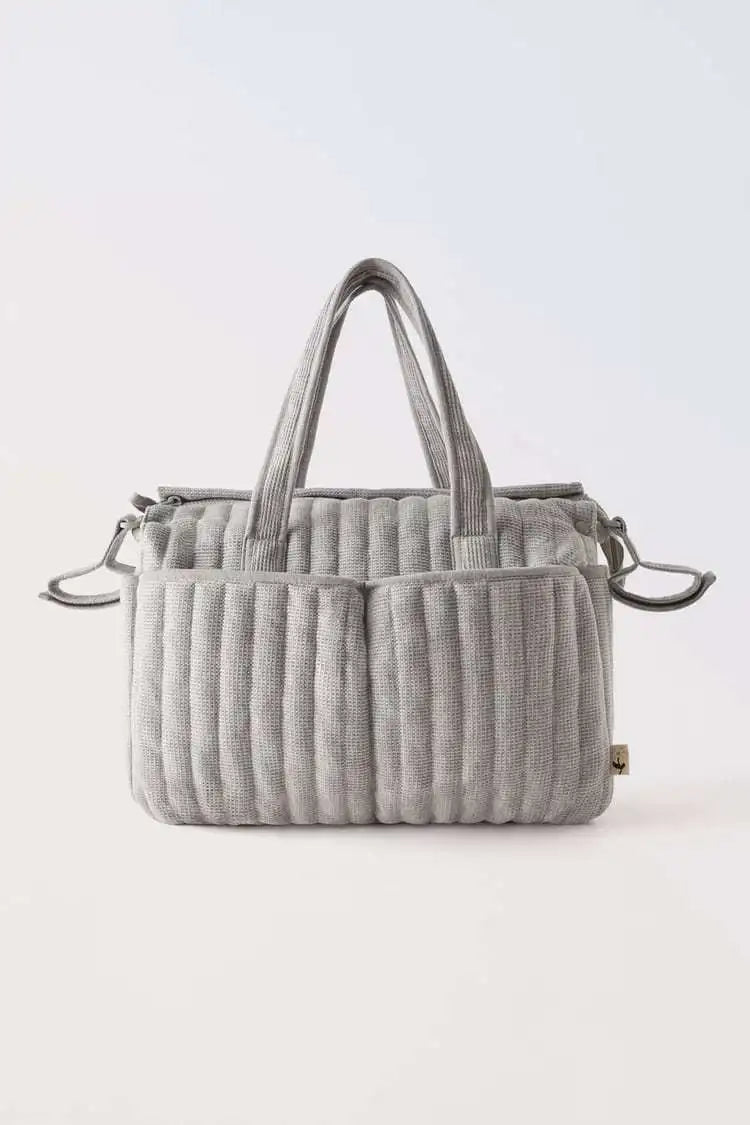 Solid Diaper Bag Fashion Waterproof Multi-functional Diaper Backpack Nursing Changing Bag for Baby Large Stylish Bag