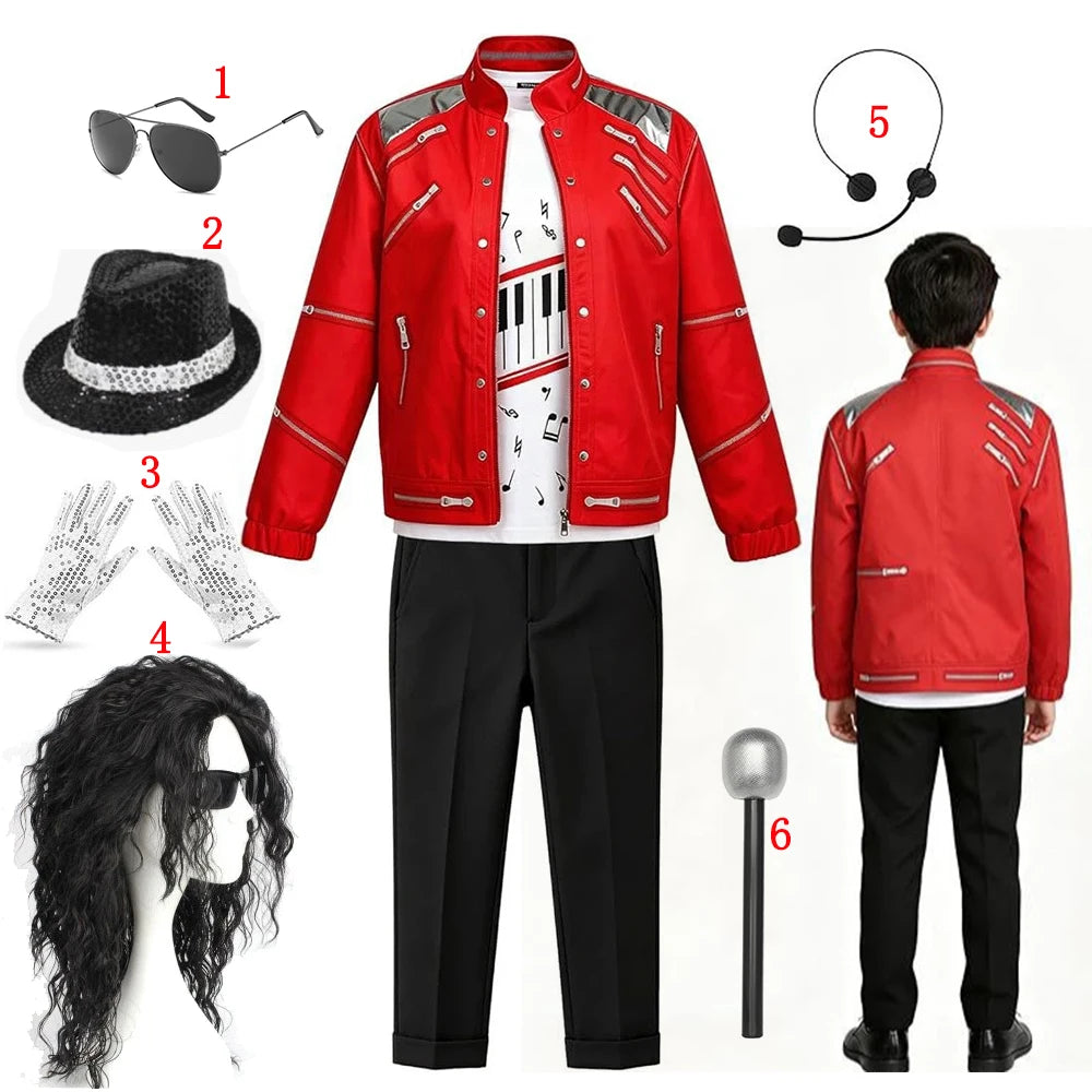 Hip Hop Kids Clothes Halloween Cosplay Birthday Party Dance Performance Children's Costume Pop Star Boys Girls Outfits