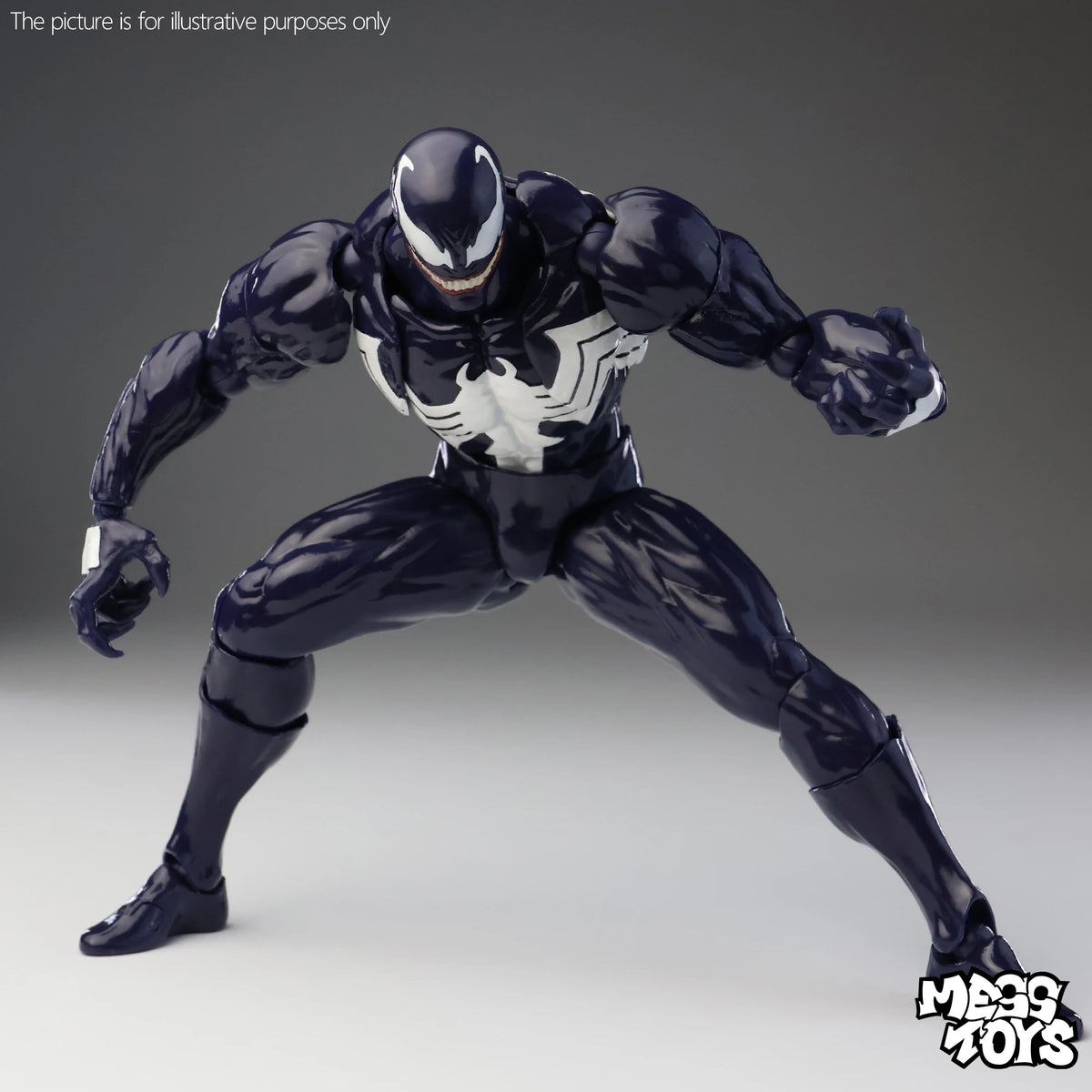 Genuine Mess Toys Venom Anime Action Figure Black Spider Man Lethal Neighbor Collectible Toys Birthday Gift For Adult Collection
