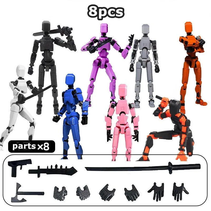 13 Action Figure Titan Multi-Jointed Movable Shapeshift Robot T13 Action Mannequin Character And Dog Figure Toys Gifts