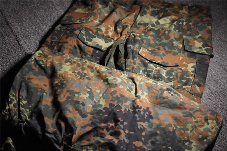 GEN3 Flecktarn Training Tactical Frog Skin G3 Battle Frog Suit Long Sleeved+Long Pants Combat Hunting Breathable Clothes