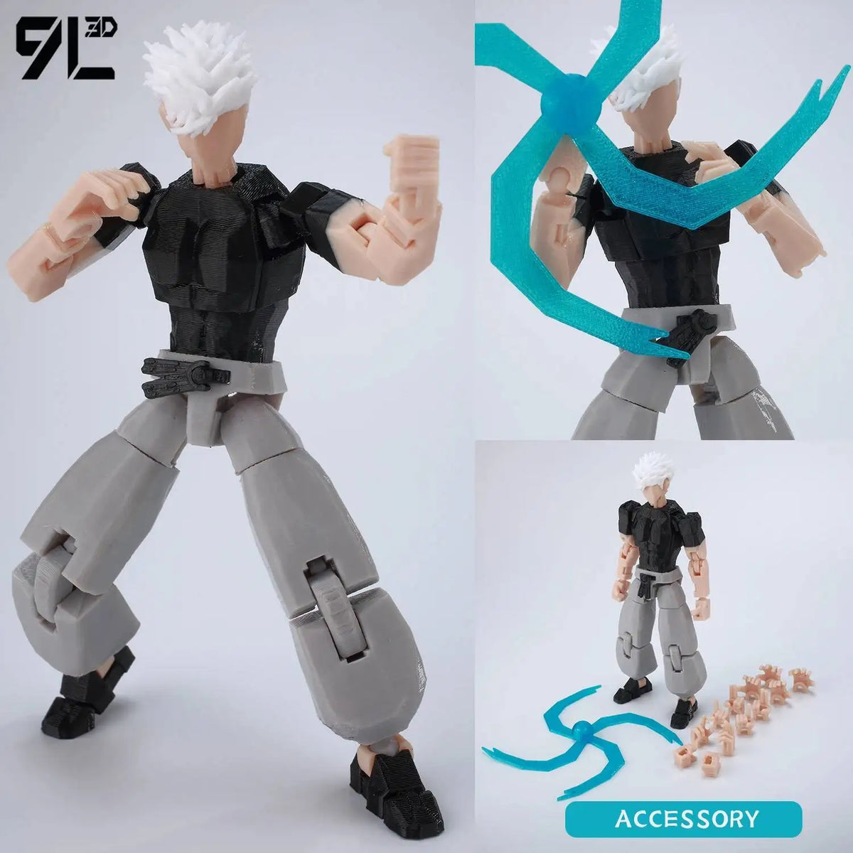 9L3D Printed Anime Jujutsu Kaisen Sukuna Yuji Yuta Satoru Gojo Lucky Dummy 13 Movable Shapeshift Action Figures Mannequin Toys