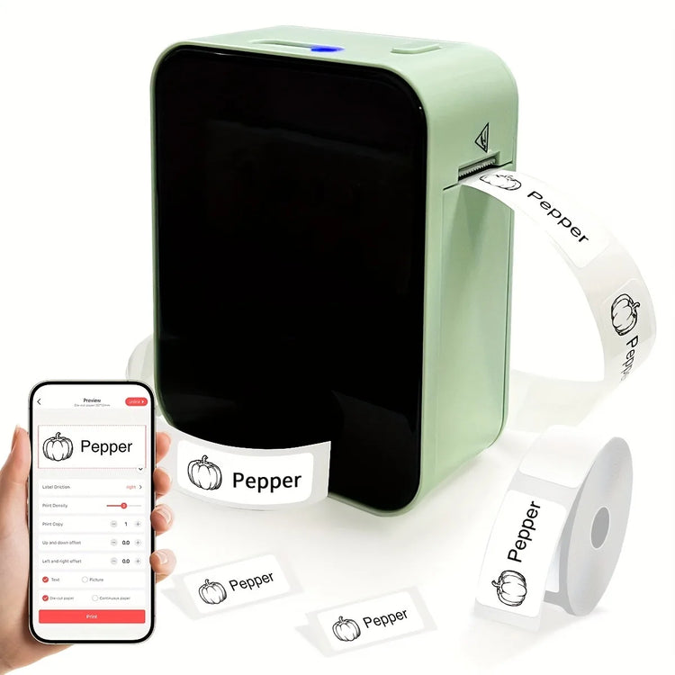 Marklife Thermal Label Printer P15 Inkless Wireless Bluetooth Label Maker 203dpi Android/iOS for Home/Kitchen/Office/DIY Making