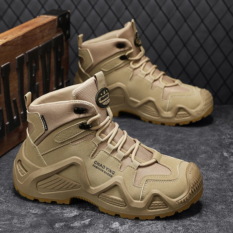 Men Tactical Boots Army Boots Mens Military Desert Waterproof Work Safety Shoes Climbing Hiking Shoes Ankle Men Outdoor Boots