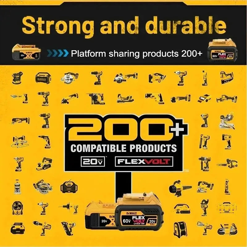 100%Original Dewalt Battery 20V 6Ah 9Ah Tool Battery DCB206 DCB205 DCB200 DCF887 DCG405 DCD791 DCF922 DCF850 DCD805 tool battery