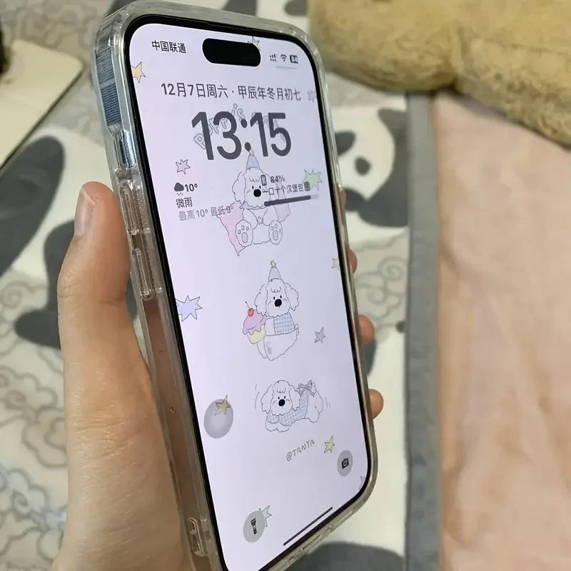 Pink Lily Flower Pattern Phone Case For iPhone 18 16 17 16e 15 14 13 12 11 Pro Max X XR XS Max 7 8 Plus Transparent Soft Cover
