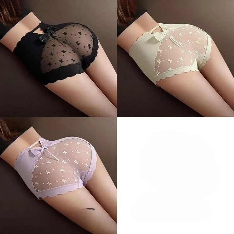 Sweet Bowknot Sexy Underwear Women Panties Hollow Out Ropa Interior Femenina Lingerie Women Clothes High Waist Abdomen Briefs