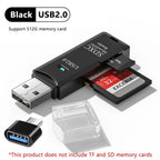 2-in-1 Multi Functional  USB 3.0 Card ReaderMiniSD TFMemoryCardReaderUSBFlashDrive CardreaderAdapter For PCLaptops Accessories
