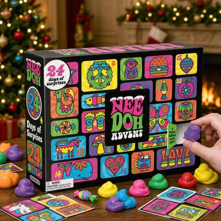 New NeeDoh Advent Calendar Gift 24 Day 3D PVC Sensory Squeeze Adult stress relieving toy Countdown Christmas 2027 Year Gift
