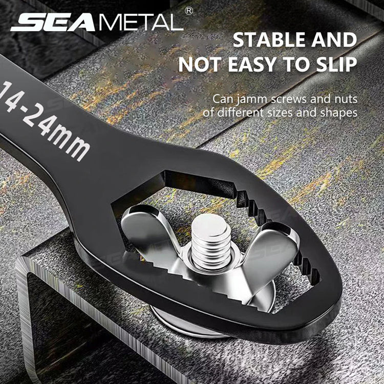 SEAMETAL Universal Torx Wrench Adjustable Wrench Board Double-head Multipurpose Torx Spanner Repair Hand Tools 3-17mm 8-24mm